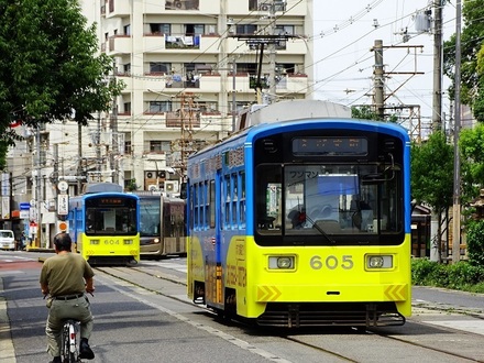 阪堺電軌モ601形×2 (住吉〜住吉鳥居前)