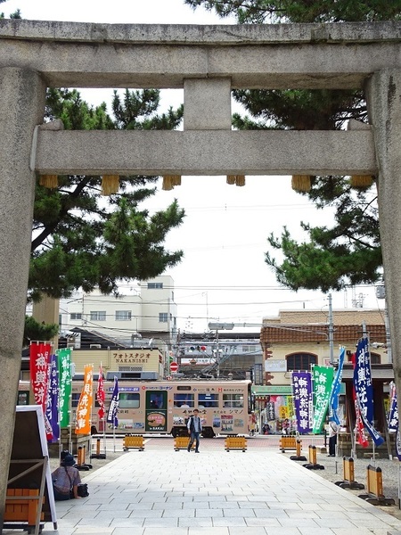 阪堺電軌モ601形 (住吉大社の敷地内から)