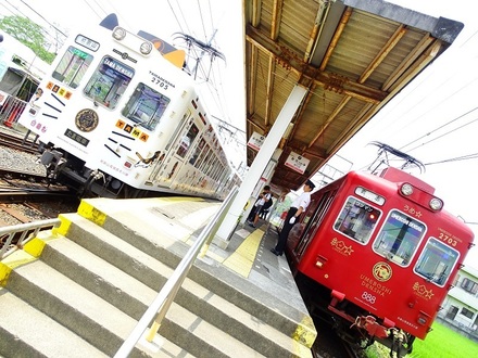 和歌山電鐵2270系たま電車 & うめ星電車 (伊太祁曽駅)