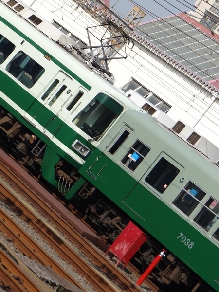南海10000系+7000系サザン ・ 旧塗装車 (住ノ江駅から)