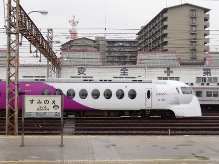 停車するのは普通車のみですが、車庫へ入庫する前に特急車がホームに一時停車することもあります。