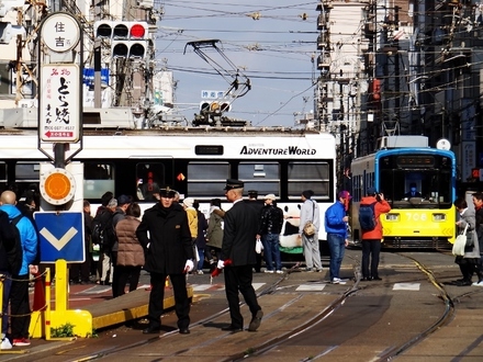 阪堺電軌モ701形×2 (住吉駅付近)