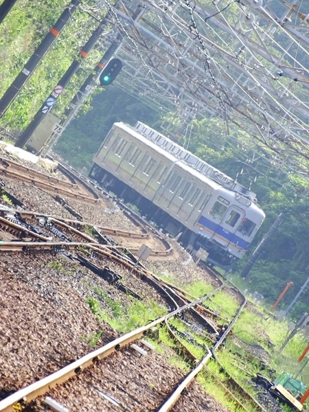 南海7100系ワンマン改造車 (みさき公園駅から)