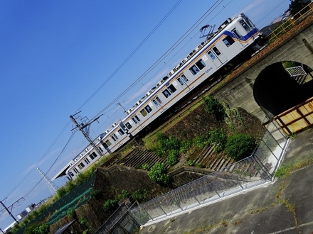 南海7100系ワンマン改造車 (深日町駅付近)