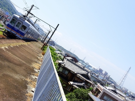 南海7100系ワンマン改造車 (深日町駅)