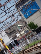 近畿車輛の出場線に留置されている南海8300系 (JR西日本片町線 ・ 徳庵駅から)