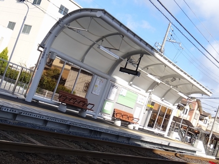 阪堺石津北駅 ・ 上り (天王寺、住吉方面) 乗り場